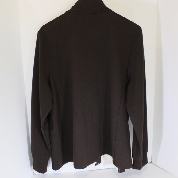 LAUREN RALPH LAUREN Active Crested Cream Brown Jacket Full Zip Size 2XL - Picture 8 of 13